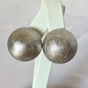 Vintage Silver Whiting & Davis Clip Earrings